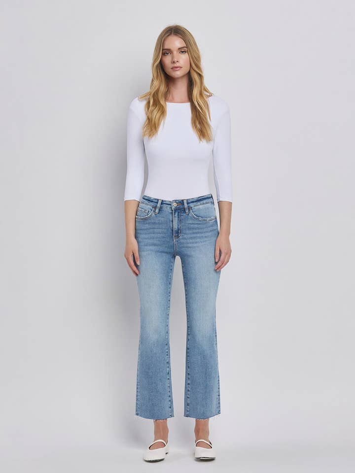 KICK-FLARE-JEANS MIT HOHEM BUND LV1371 für den Großhandel von Lovervet by VERVET
