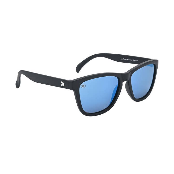 Classics - Black frame/blue lens for wholesale by Kickback Eyewear