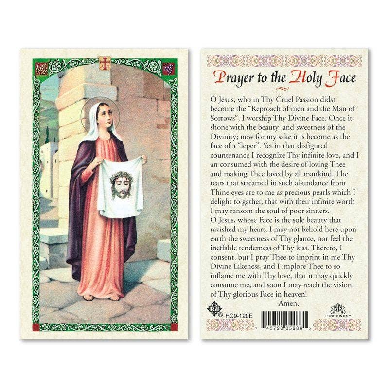 SAN JUDITAS RELIGIOUS ARTICLES - Wholesale Religious Card - PRAYER TO THE HOLY FACE0