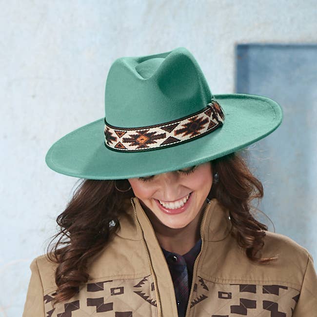 Back in the Saddle - Wholesale Cowboy Hat - Women's - Southwest Heritage Flat-Brim Hat0