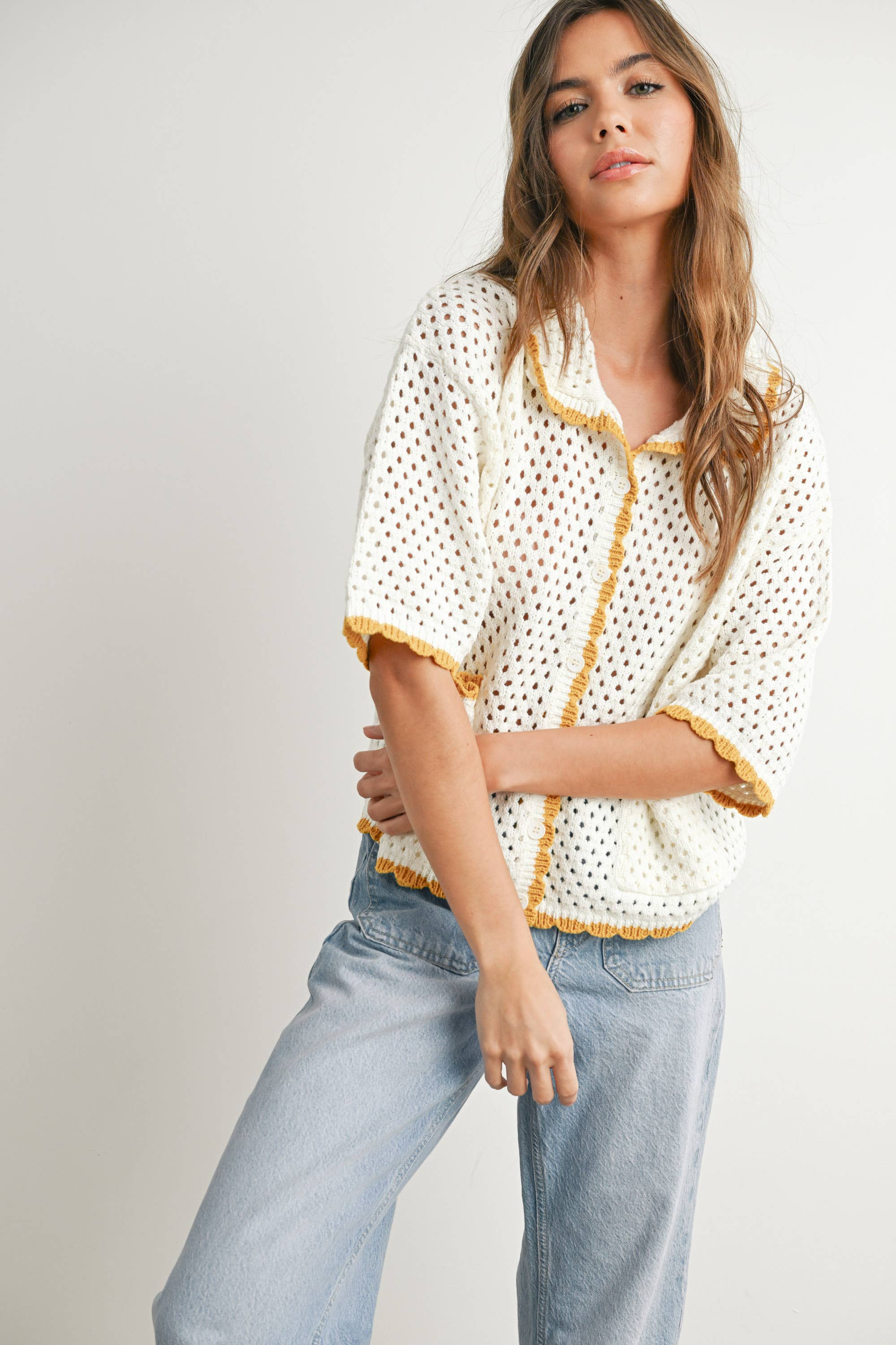 BUTTERMELON - Vendita all'ingrosso Maglione tricot - Donna - Maglione all'uncinetto Urban Vibe - BMW765412