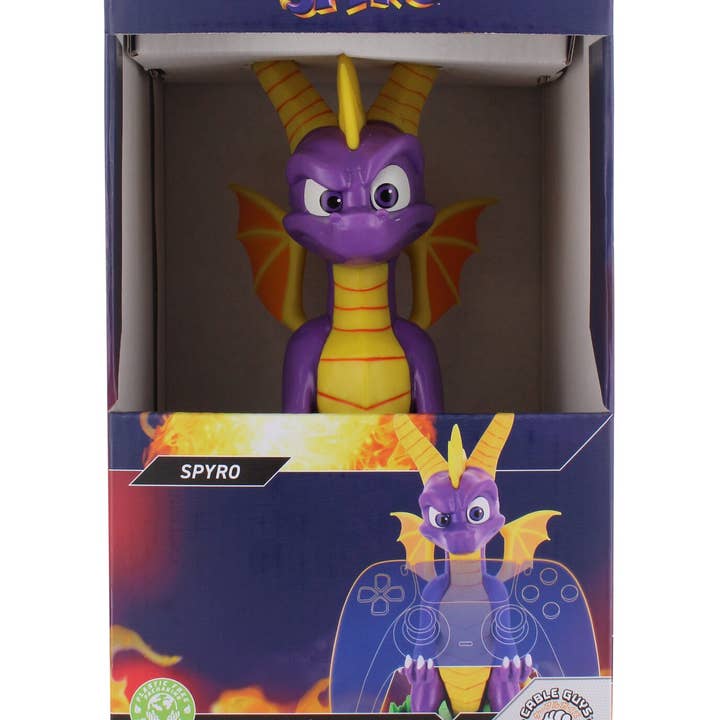 EXG Pro Collectibles - Wholesale Figurine Toy - Kids - Spyro Cable Guys Original Controller and Phone Holder