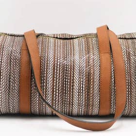 Callelongue PM Stripe brown bag for wholesale by Nehari Créations