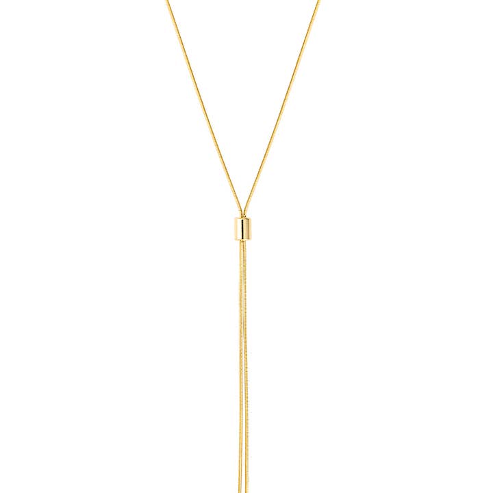 Catenina regolabile Bolo Box con perla d'oro (G138) per la vendita all'ingrosso da parte di MIA Jewelry