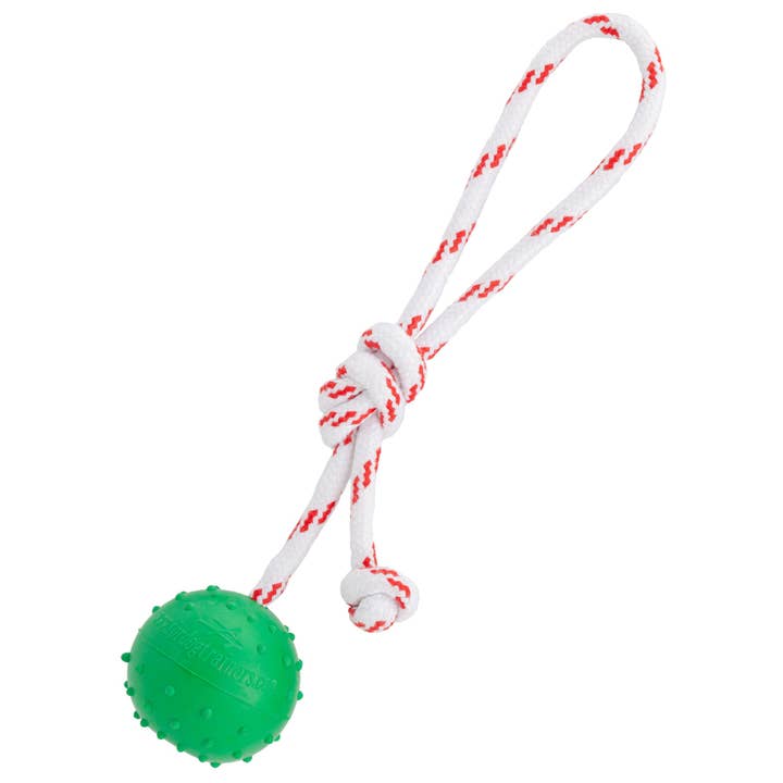 Dogline - Wholesale Pet Fetch Ball - Dog - FDT Solid Rubber Dog Ball - Water Toy with Rope