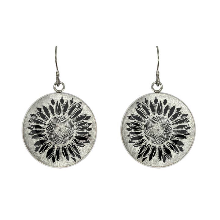 SUNFLOWER - CIRCLE MEDIUM EARRINGS -D942 and other Purchase Wholesale deep pour epoxy resin. Free Returns & Net 60 Terms on Faire trending on Faire.
