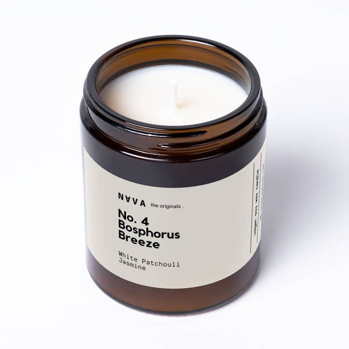Organic Soy Candle - Bosphorus Breeze (Aromatic Jasmine) for wholesale by NAVA