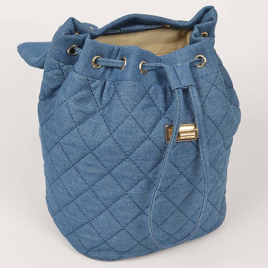 3AM BY H&D ACCESSORIES - Wholesale Backpack - Women's - Quilted Denim Backpack4