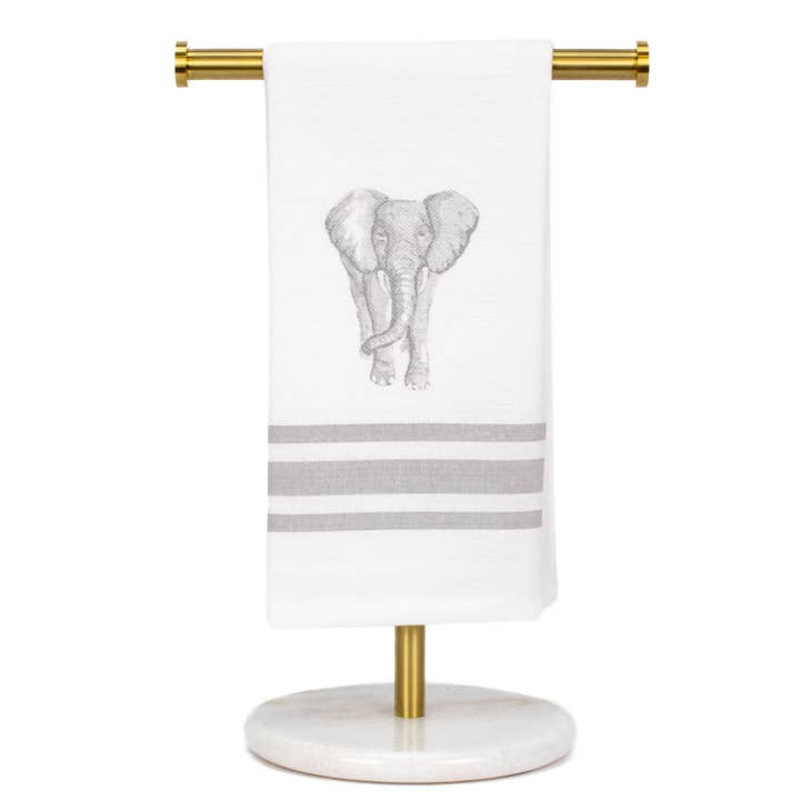 Elefant Håndklæde Hvid/Grå 20x28 for engroshandel hos The Royal Standard