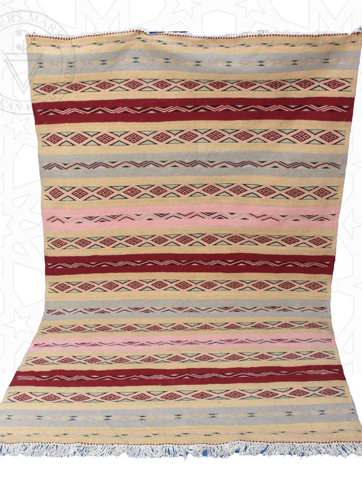 Flachgewebter Kelim marokkanischen Teppich für den Großhandel von Berbers Market