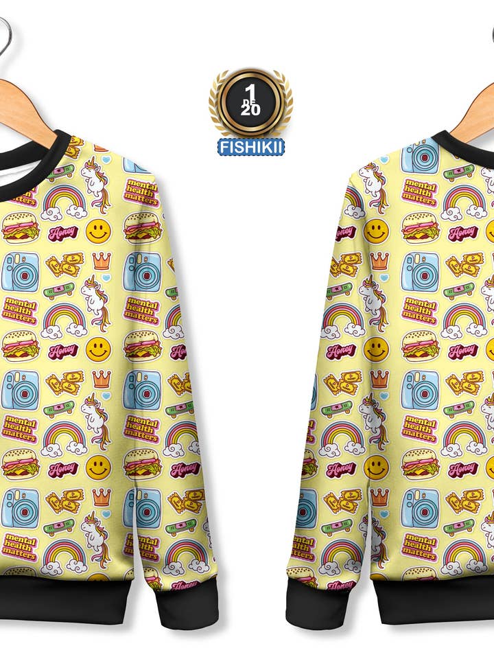 Sudadera Fishikii Unicornio Stickers para niños | SUDN.396 para venta al por mayor de Fishikii