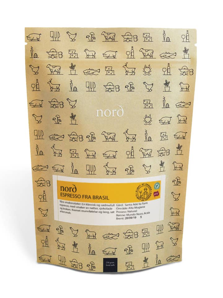 Norð Whole Coffee Beans Espresso Brazil 250g or 1kg for wholesale by Norð Roastery