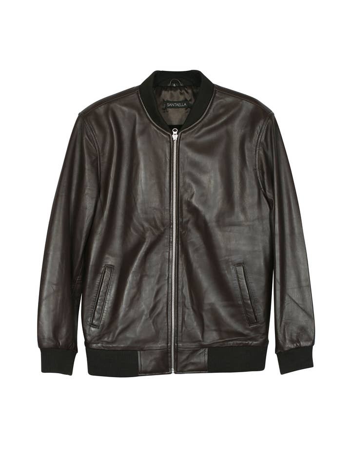 ALLSANTAELLA - Wholesale Leather Jacket - Men's - CARLO BOMBER JACKET1