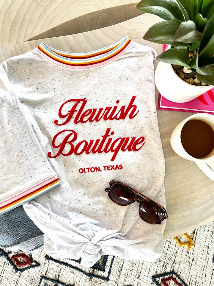 Tipografia PERSONALIZZATA - SS (Bianco Dec Rib Fleck) per la vendita all'ingrosso da parte di Jadelynn Brooke