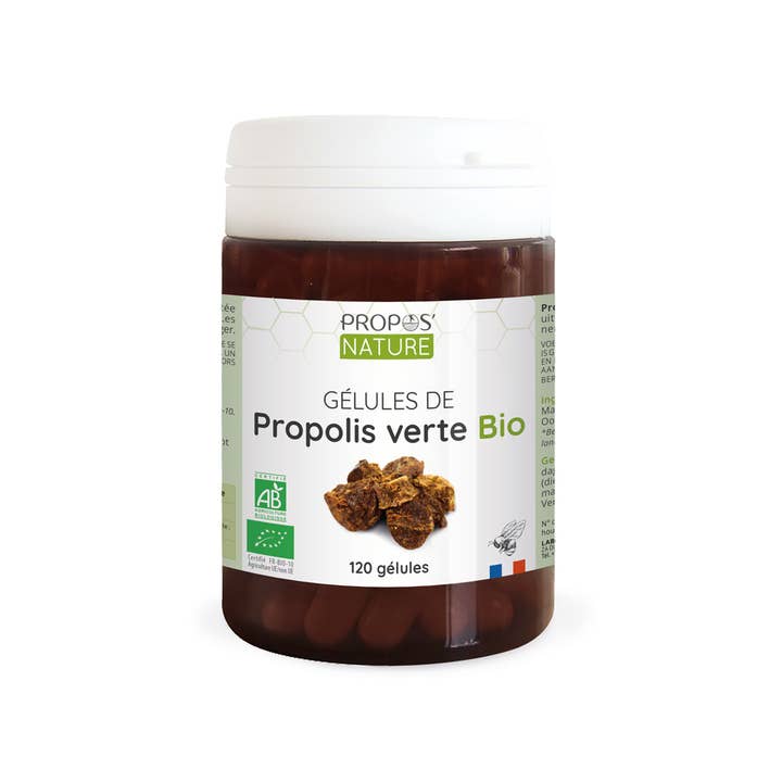 Propos'Nature – Großhandel Nahrungsergänzungsmittel/Vitamin zum Einnehmen – Bio Grüne Propolis Pflanzliche Kapseln - Immunität - 60,120