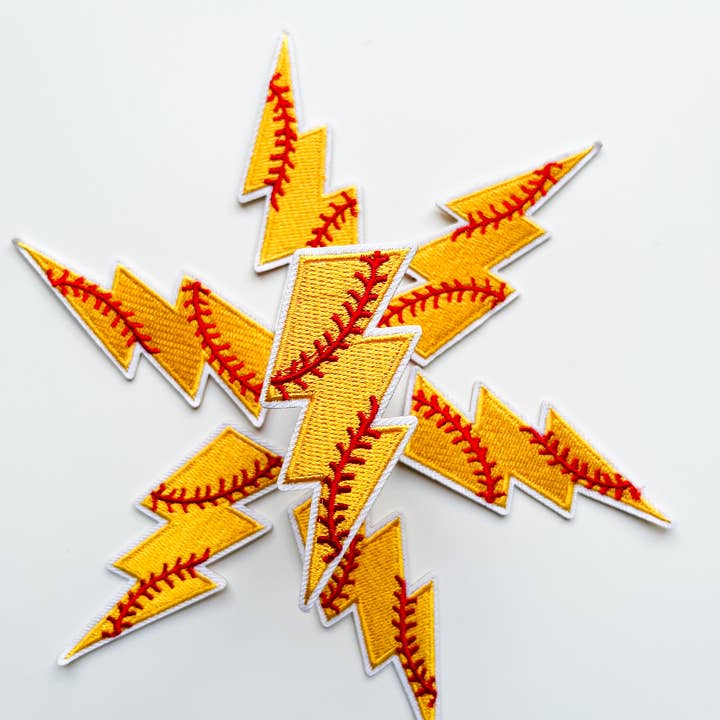 Modern Kane - Wholesale Patch - Softball Lightning Bolt Hat Patch