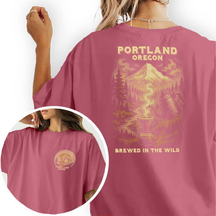 Tilpasningsbar Udendørs Kaffe T-shirt – Skærmtrykt Grafik for engroshandel hos Textile Graphix