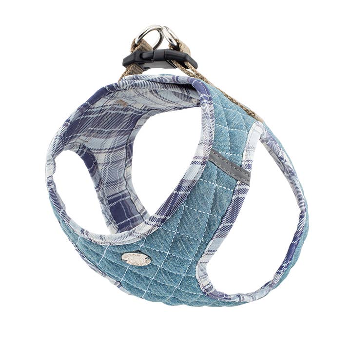 Urban Dog Stars - Wholesale Pet Harness - Dog - Step-In Denim Harness - Blue Plaid2