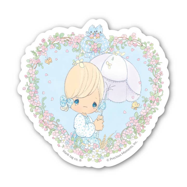 Precious Moments® Showered With love for wholesale by Blank Tag Co. - Waterproof Stickers