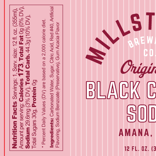 Millstream – wholesale Soda/kolsyrad dryck – Svart körsbärssoda1