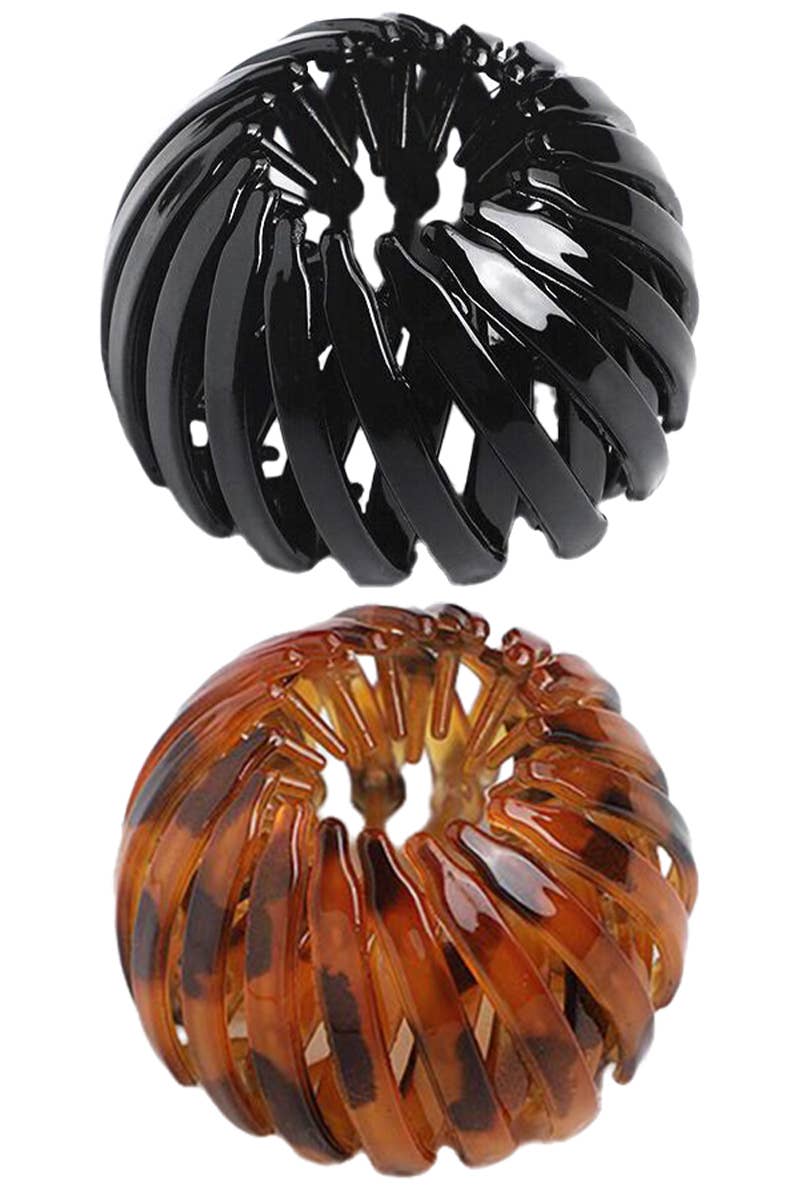 Cap Zone – wholesale Hair accessories set – Women’s – Glossy Bird's Nest Ponytail Tie Clip Hair Claw1