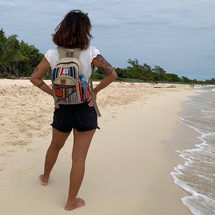 Lungta Imports - Wholesale Backpack - Women's - Handmade Natural Hemp Nepal Daypack Purse for Women & Girls9