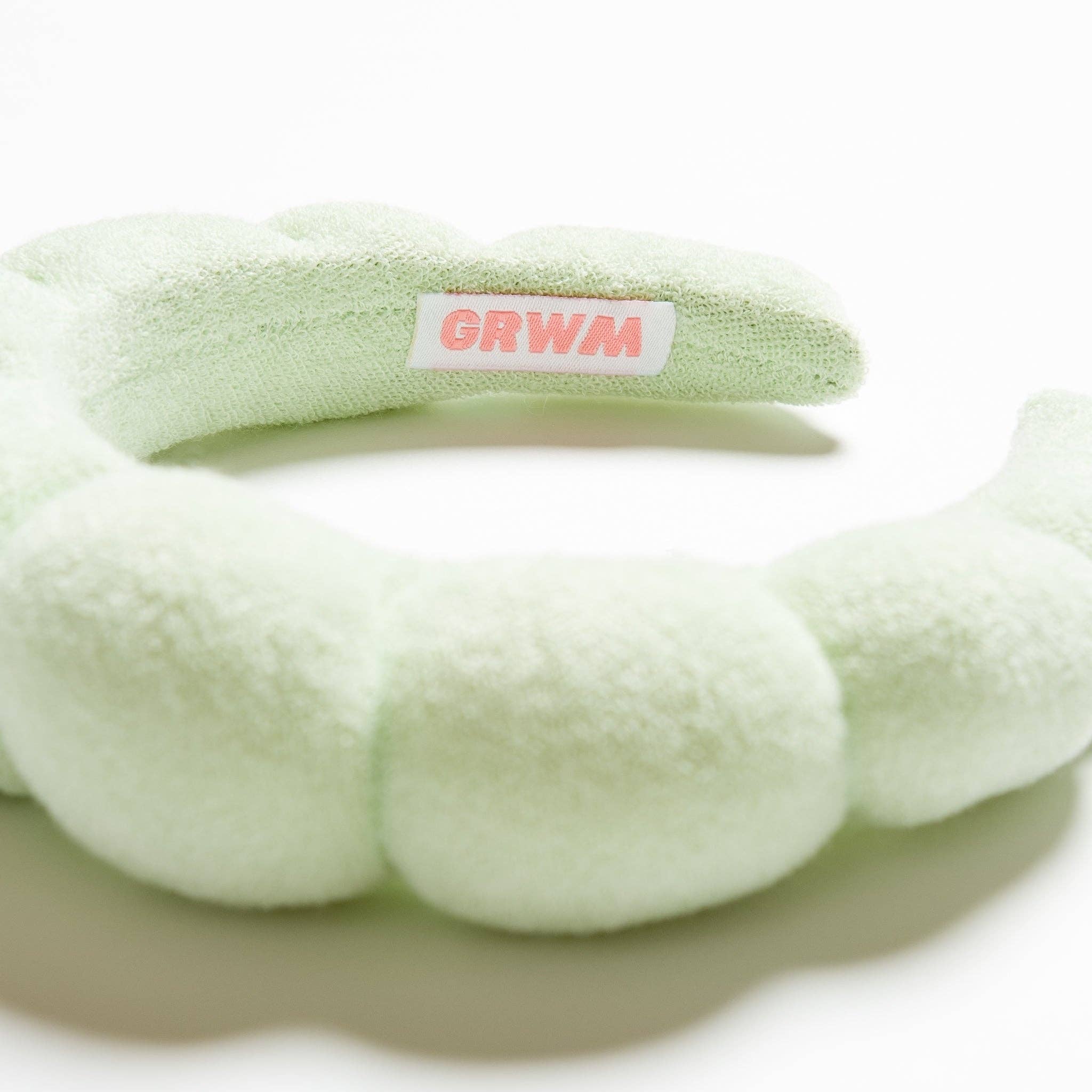 Mint Green GRWM Puffy Hair Band for wholesale on Faire1