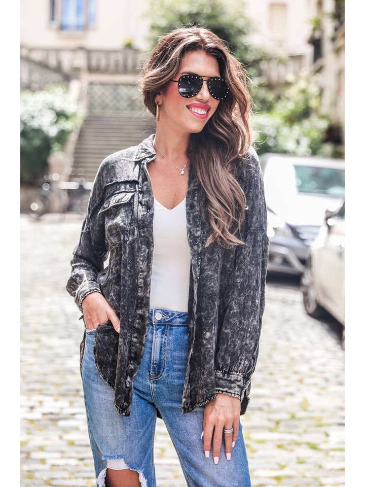 Jess Lea - Wholesale Button Down Shirt - Women's - Dean Button Up Top5