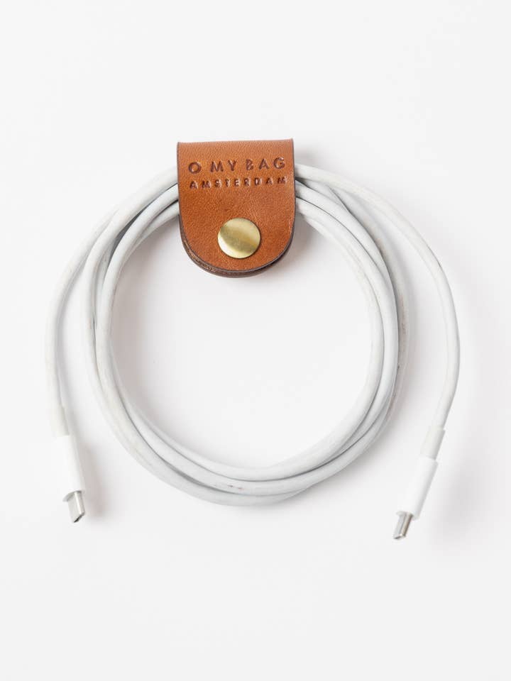 Cord Organiser - Cognac Classi Leather for wholesale by O My Bag