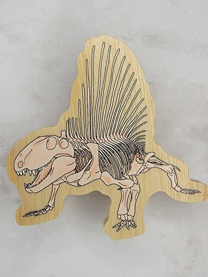 Dimetrodon Wooden Pin for wholesale by Kingdom Animalia