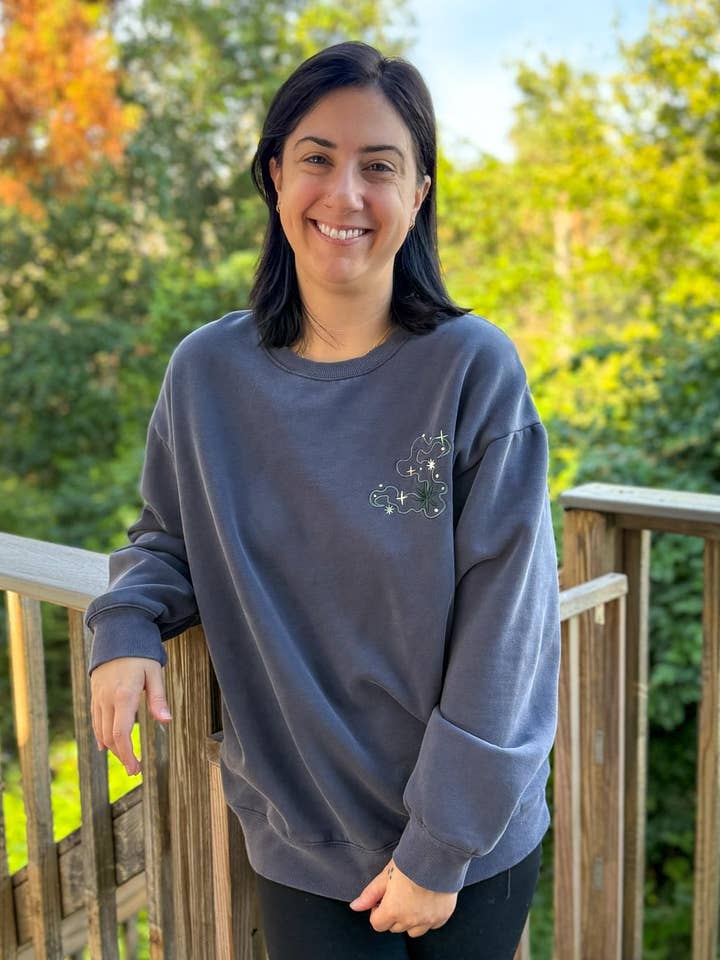 Blissfully Bookish Company - Wholesale Sweatshirt - Women's - Celestial Dragon Embroidered Sweatshirt4