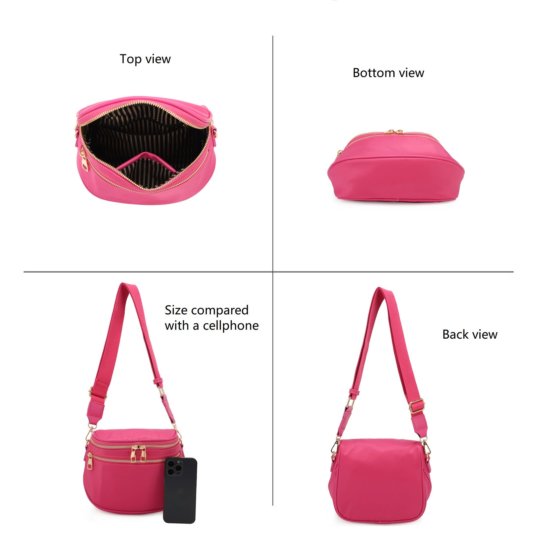 KAYLA+AVA - Wholesale Crossbodytas - Dames - Courtney Modieuze lichtgewicht nylon draagtas/heuptas 1