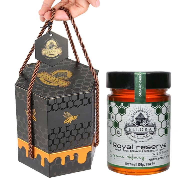 ALETA FARMS - Wholesale Honey - Organic Greek Raw Honey, Royal Reserve, Wild Thyme, 450g3