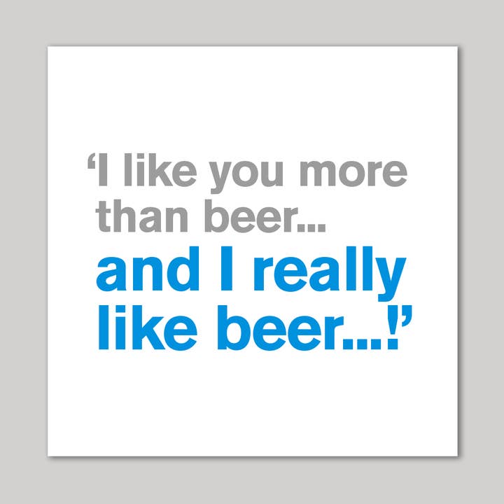 Biglietto di auguri More Than Beer per la vendita all'ingrosso da parte di Icon