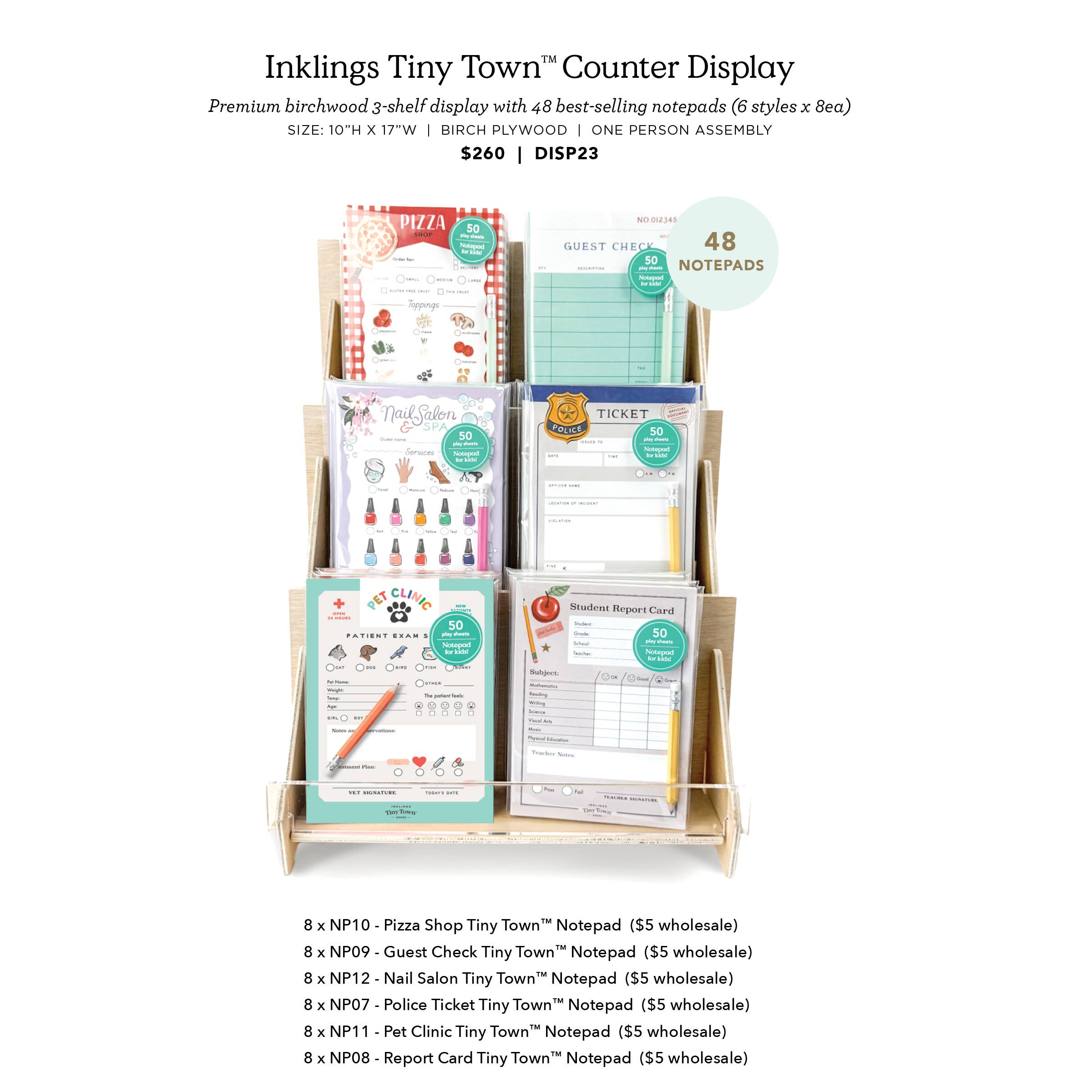 Inklings Paperie - Wholesale Retailerdisplay - Display - Inklings Tiny Town™ (Klein)5
