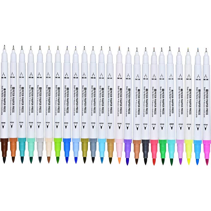Peter Pauper Press - Wholesale Marker - Studio Series Dual-Tip Pastel Markers (Set of 24)
