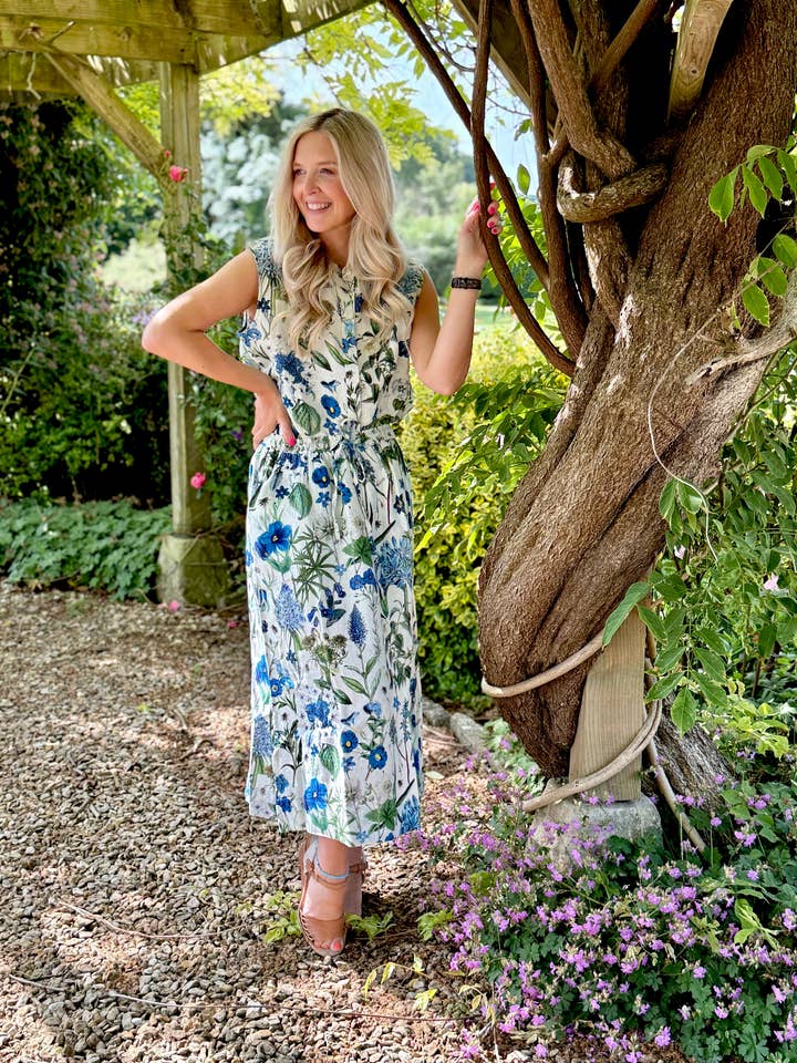 Lilah Leinenrock - Kobalt für den Großhandel von Rosehip Design