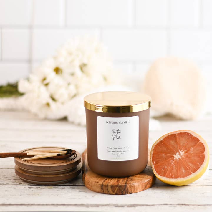 In the Nude- 13 oz Coconut Soy Candle for wholesale by Bèl Flame Candles
