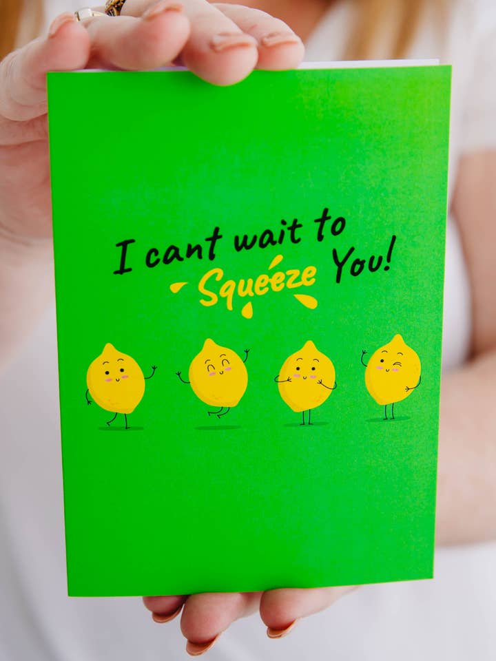I Can't Wait To Squeeze You Card for wholesale by Padtastic Stationery