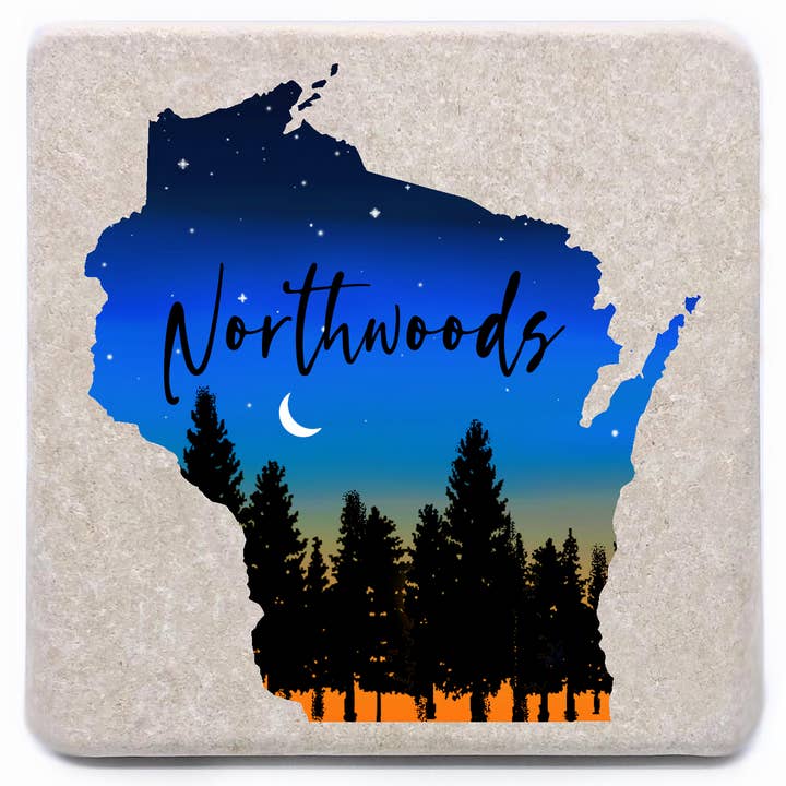 Wisconsin - Minnesota Northwoods Up North Twilight Coaster for wholesale by Noomoon