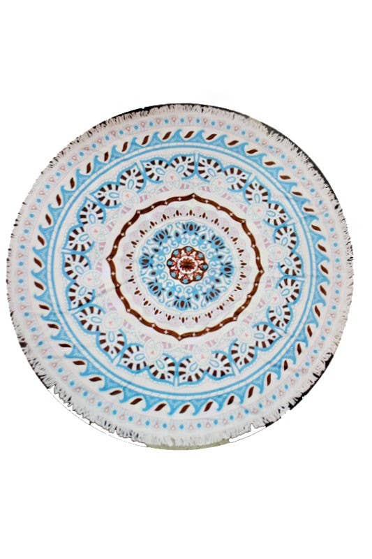 Cap Zone - Wholesale Beach towel - Boho Mandala Geometric Print Terrycloth Beach Towel