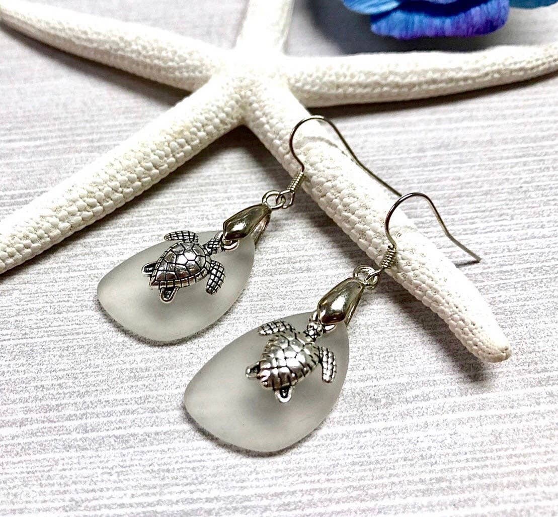 Devi Creations - Wholesale Dangle Earrings - Sea Glass Turtle Earrings Assortment1