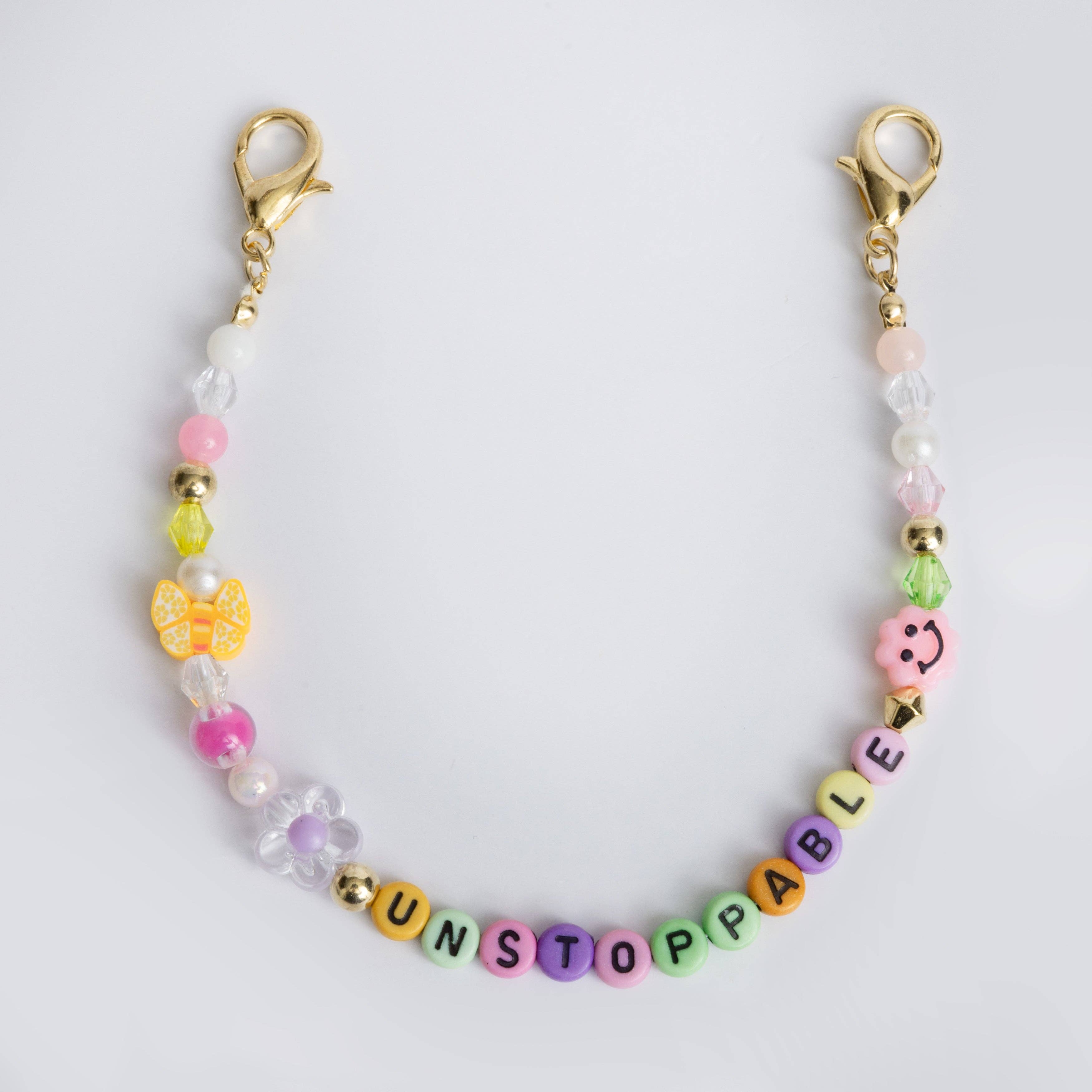 Jewelry Made by Me - Wholesale Purse/Bag Accessory - Women's - JMBM Kids Unstoppable Clip On Beaded Word Bag Chain1