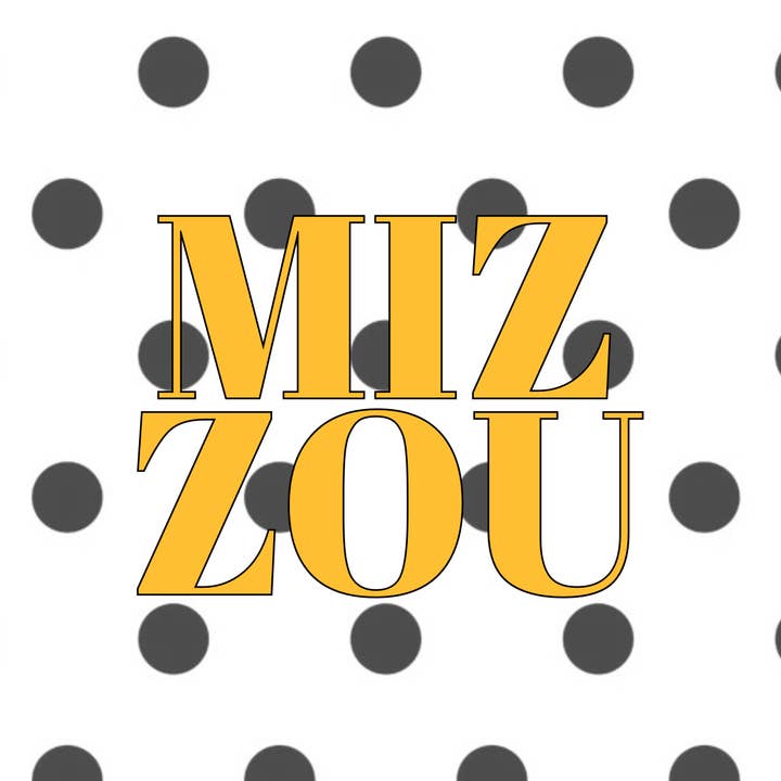 Ella Blue Boutique - Wholesale Lapel Pin/Button - Mizzou w/ polka dots