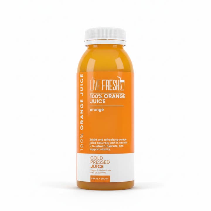 Live Fresh Juicery - Wholesale Wellness Juice/Tonic - 100% Orange Juice