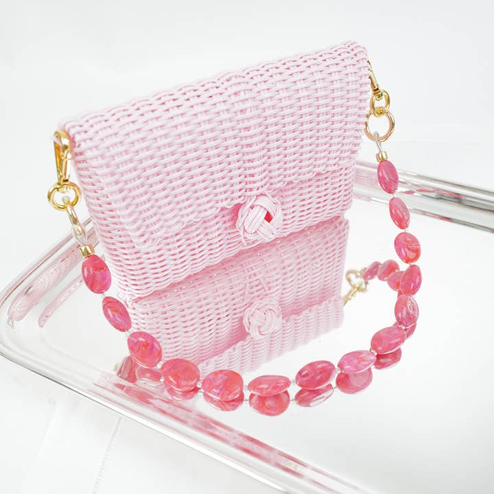 The Lilley Line - Wholesale Bag Strap - Women's - Clutch Strap, River Stone in Raspberry Pink Swirl
