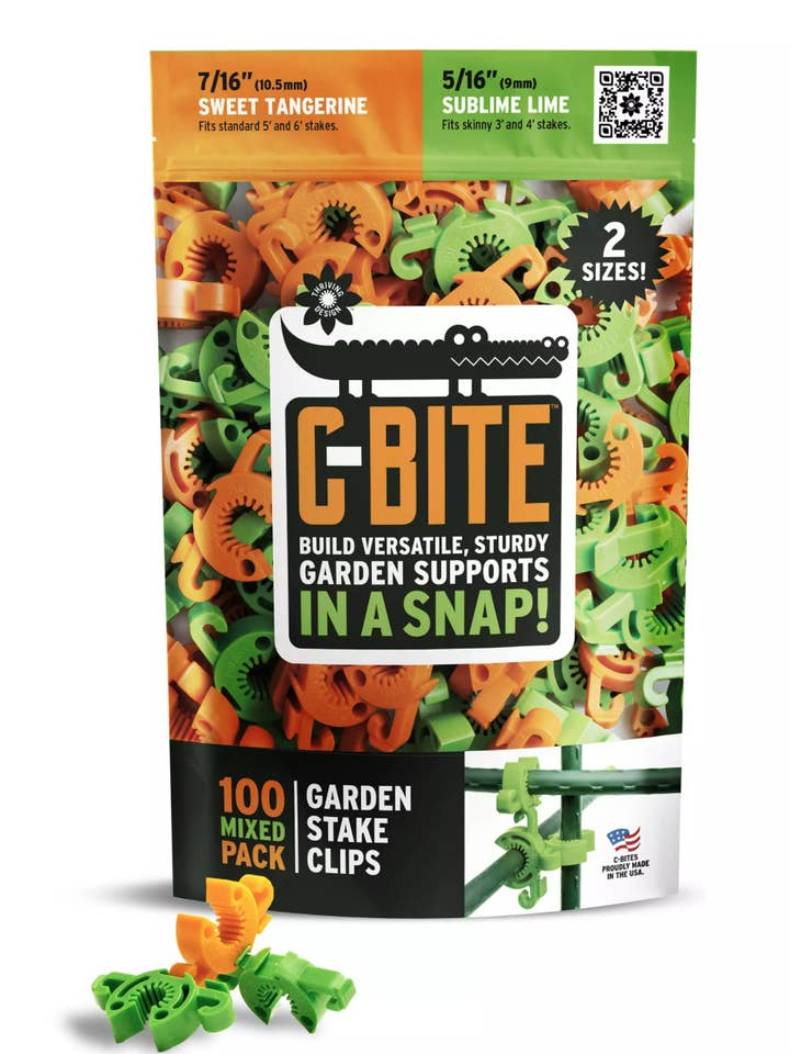 C-BITE Tomato Cage Garden Stake Connector Clips -Mixed sizes for wholesale by C-BITE