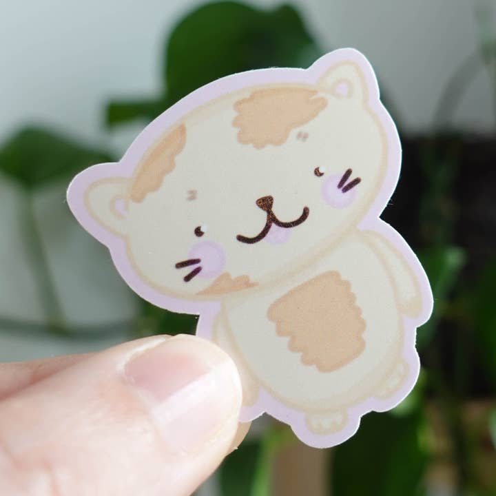 Klistermärke med rödorange katt för wholesale av uncomfy cherry