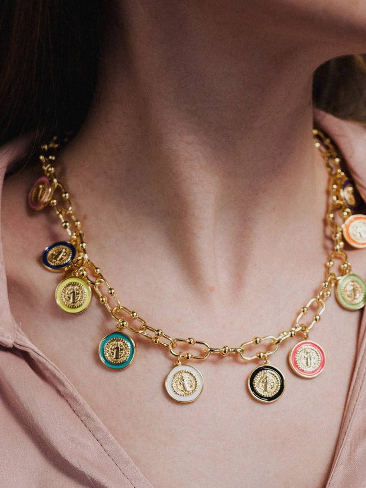 Catholic Necklace, Necklace with Colorful Charms for wholesale by PHOEBE´S