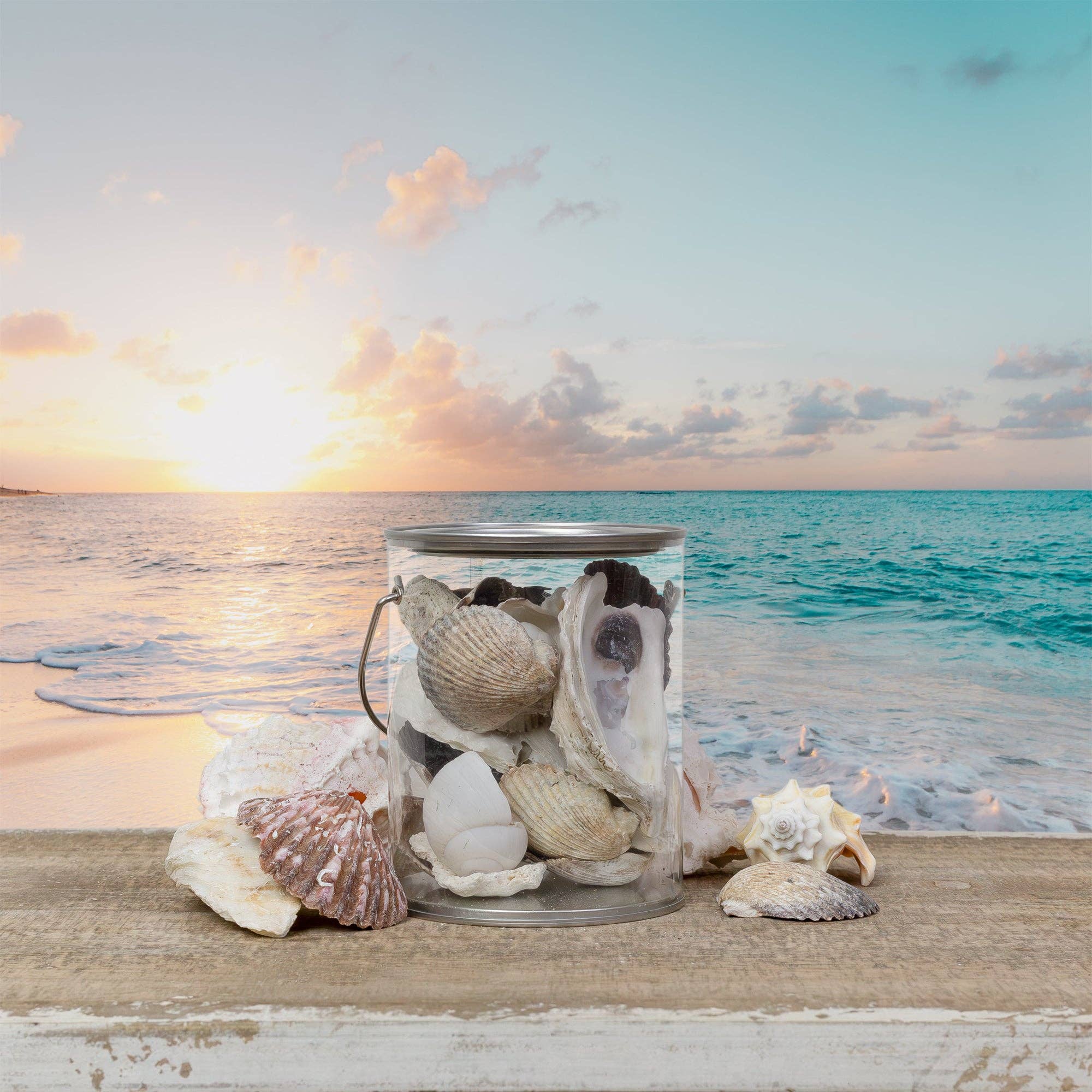 Kurated Korner – wholesale Decorative jar – Cornucopia Clear Plastic Paint Cans, 1Gal & 1qt (Set of 2)6